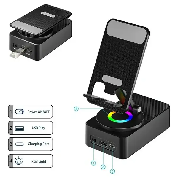 Phone Stand with Wireless Speaker