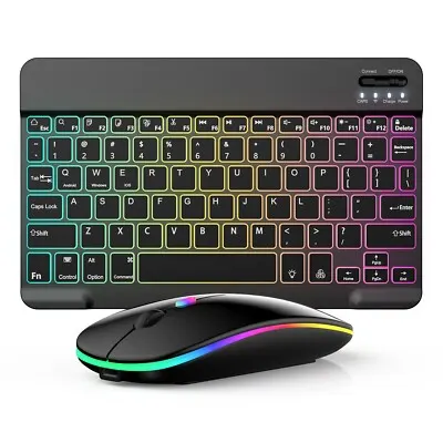 Bluetooth Keyboard and Mouse Set RGB Backlit