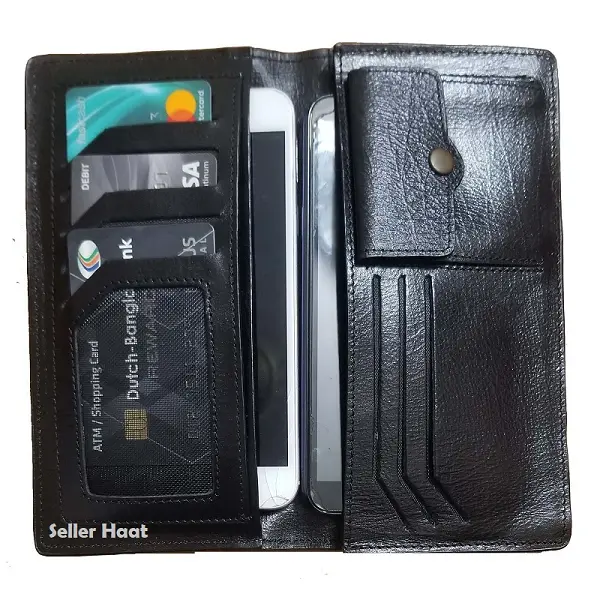 100% Genuine Long Leather Wallet (Style:006)