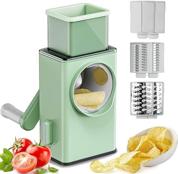 Multifunctional Vegetable Manual Slicer with Stainless Steel Panel