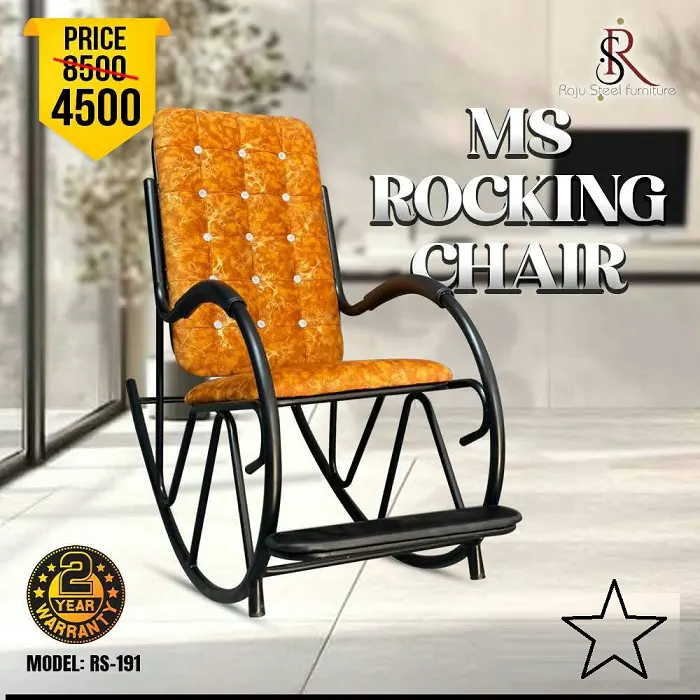 Rocking chair with cushioned backrest